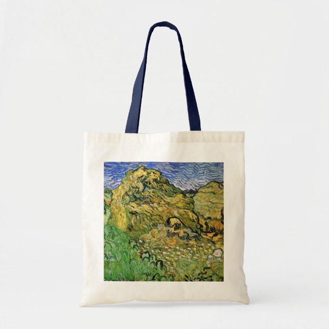 Field with Wheat Stacks by Vincent van Gogh Tote Bag (Front)