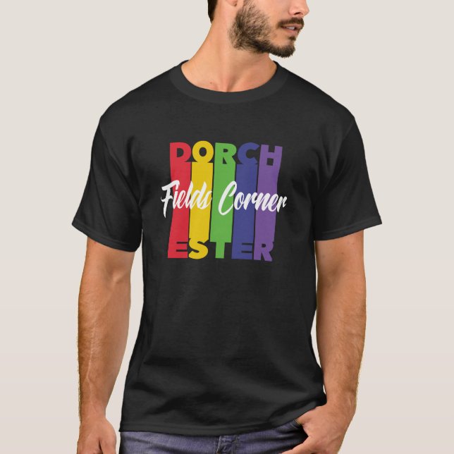 Fields Corner Dorchester Primary (dark) T-Shirt (Front)