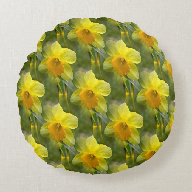 Fields of Daffodils.... Round Cushion (Front)