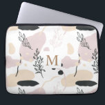 Fields of Dreams | Monogram Laptop Sleeve<br><div class="desc">Our Fields of Dreams collection features modern watercolor illustrations and layout coupled with handwritten custom script and elegant fonts. Floral illustrations in creme, blush and succulent green are very modern and elegant as are backgrounds in same colours. This collection has items that go past wedding suite and transfer to personal...</div>