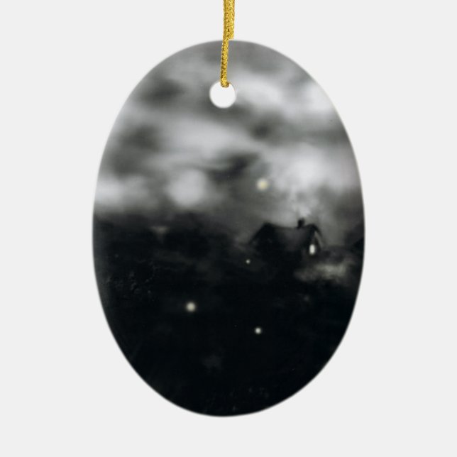 Fields of Fireflies Ceramic Tree Decoration (Front)