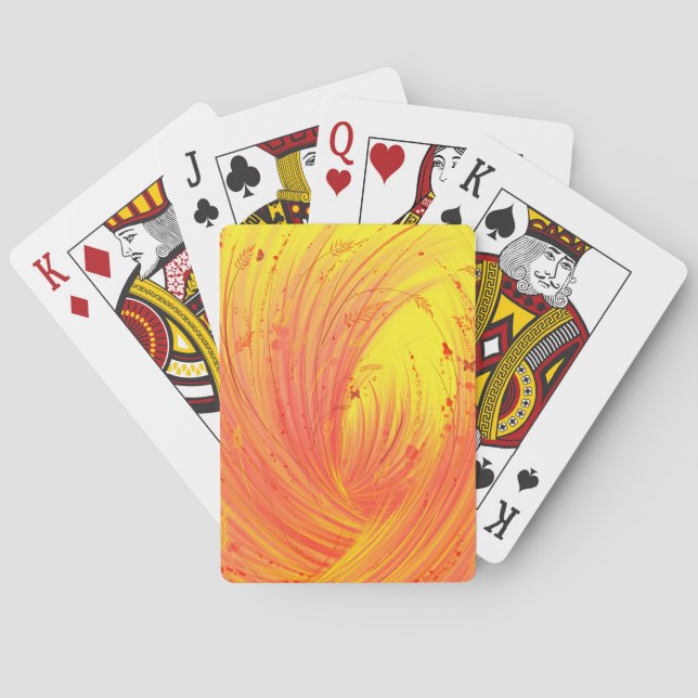 Fields of golden fire  playing cards (Back)