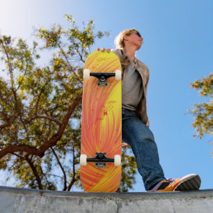 Fields of golden fire skateboard