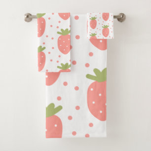 Fields of Strawberries Bath Towel Set