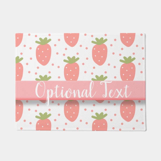 Fields of Strawberries Doormat (Front)