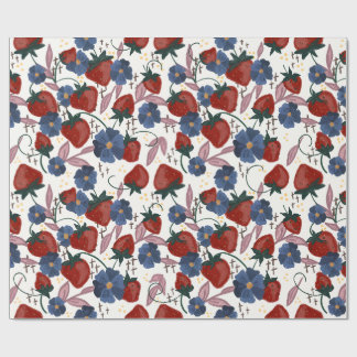 Fields of Strawberries Wrapping Paper