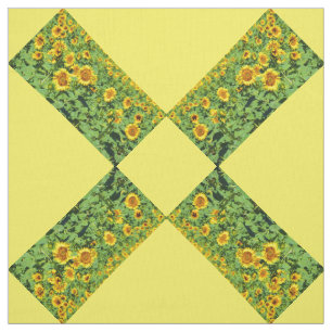 Fields of sunflowers fabric
