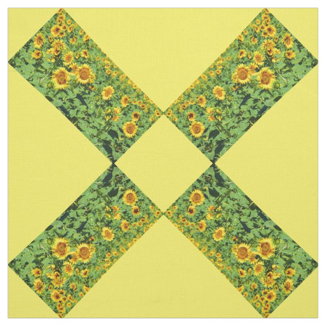 Fields of sunflowers fabric (Swatch)
