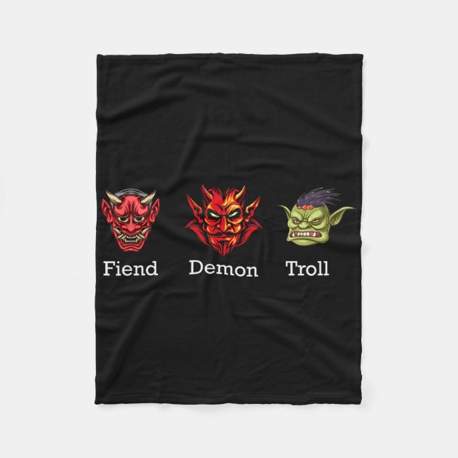 Fiend Demon Troll Subtle Anti Trump  Fleece Blanket (Front)