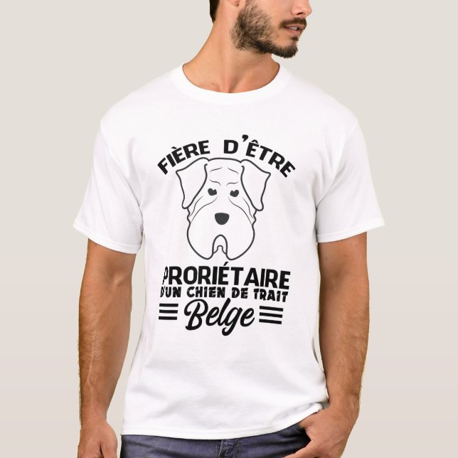 Fier d'être propriétaire d'un cheval trait belge T-Shirt (Front)