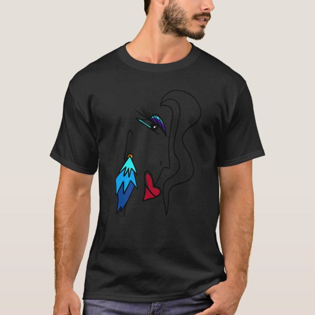 Fierce Abstract Face Artwork 2 T-Shirt (Front)