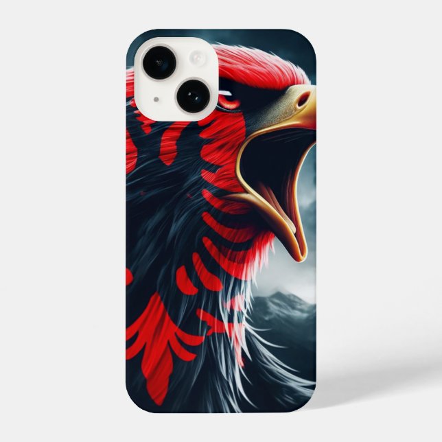 Fierce Albanian Eagle iPhone 14 Case (Back)