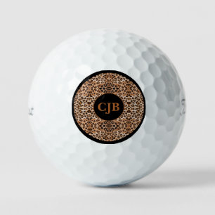 Fierce and Bold: Personalised Leopard Print Golf Balls