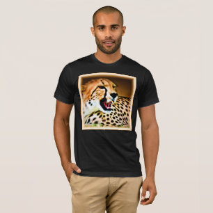 "Fierce and Fiery Cheetah Design". Buy Now T-Shirt