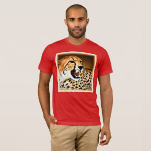 "Fierce and Fiery Cheetah Design". Buy Now T-Shirt