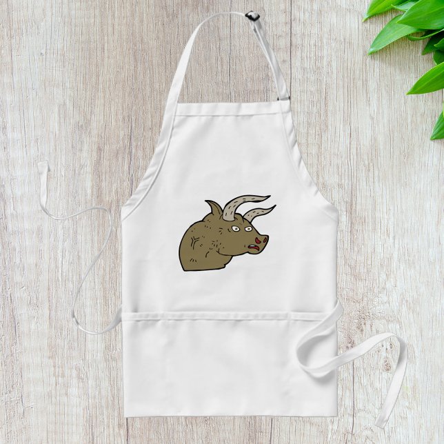 Fierce Angry Bull Head Rustic Wild Animal  Standard Apron (Creator Uploaded)