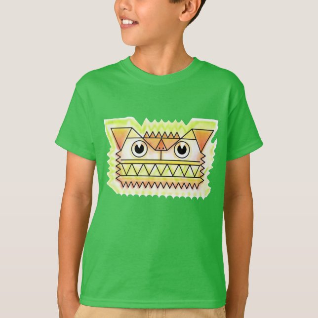 Fierce, angry Dog Colored T-Shirt (Front)
