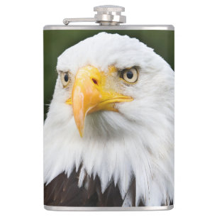 Fierce Bald Eagle Patriotic Flask