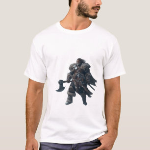 Fierce Barbarian Warrior with Ancient Axe  T-Shirt