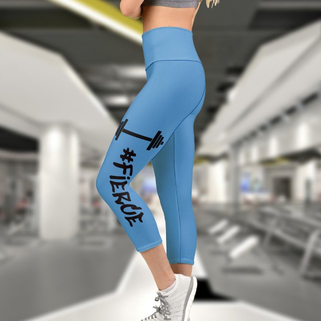 #Fierce Barbell High Waisted Capris (Creator Uploaded)