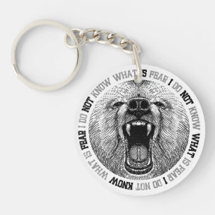 Fierce Bear: Defiant Phrase Artwork Key Ring