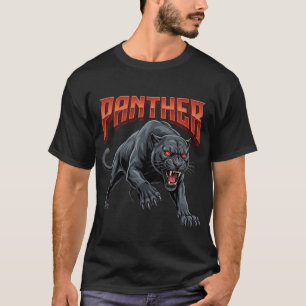 Fierce Black Panther Red-Eyed Predator Alpha T-Shirt
