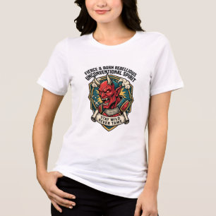 Fierce & Born Rebellious Unconventional Spirit Lon Tri-Blend Shirt
