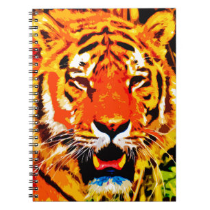 Fierce Bright Orange Siberian Tiger Notebook