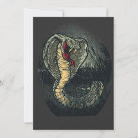 Fierce Cobra Snake Dark Jungle Tattoo Art