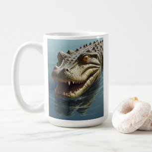 Fierce Crocodile with Piercing Eyes Wildlife Coffee Mug