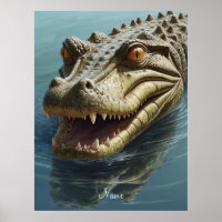 Fierce Crocodile with Piercing Eyes Wildlife