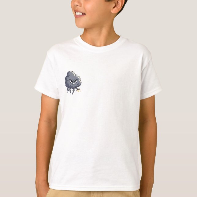Fierce Dark Storm Cloud Kids T-Shirt (Front)