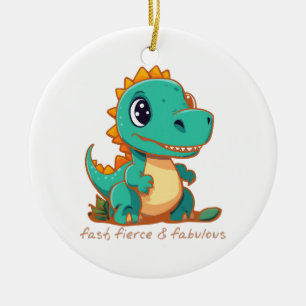 Fierce Dinosaurs Ceramic Tree Decoration