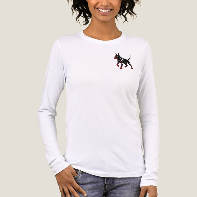 Fierce Doberman Guard Dog Tri-Blend Shirt (Front)