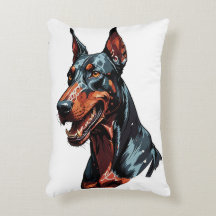 Fierce Doberman Portrait Aggressive Dog gift