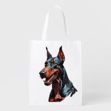 Fierce Doberman Portrait Aggressive Dog gift