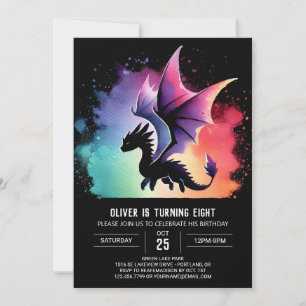 Fierce Dragon Birthday Printable Invitation
