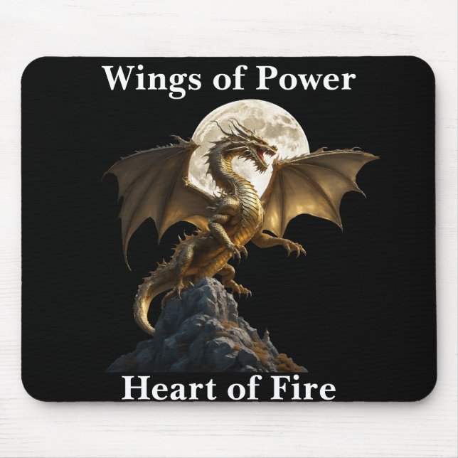 Fierce Dragon Rearing Mouse Pad (Front)