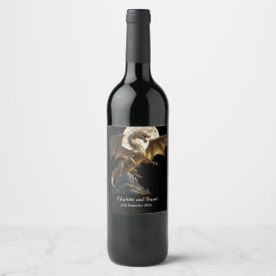 Fierce Dragon Rearing Wine Label