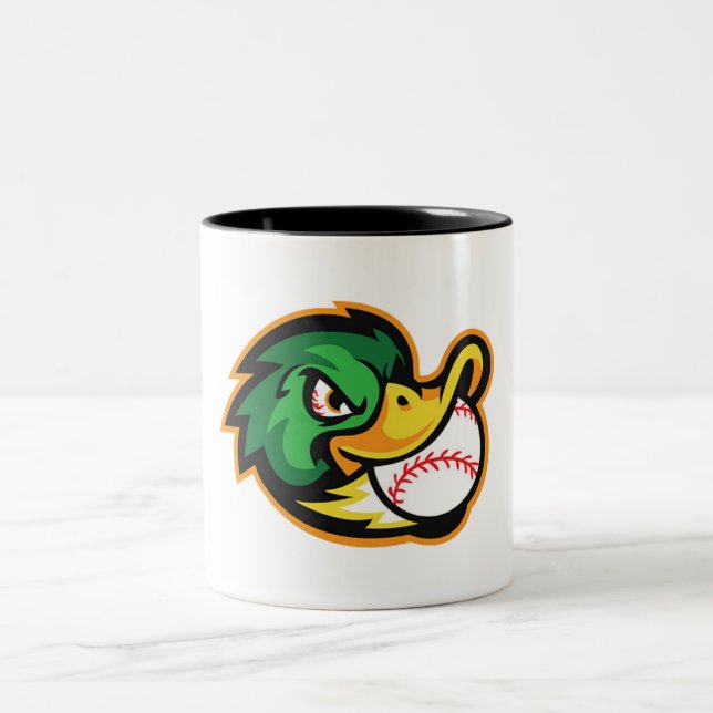 Fierce Duck Baseball Mascot Coffee Mug (Center)