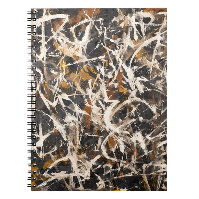 Fierce Earth Tones Abstract Art Notebook (Front)