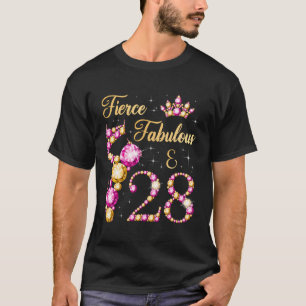 Fierce Fabulous 28 Years Old Ballet Dancer Birthda T-Shirt
