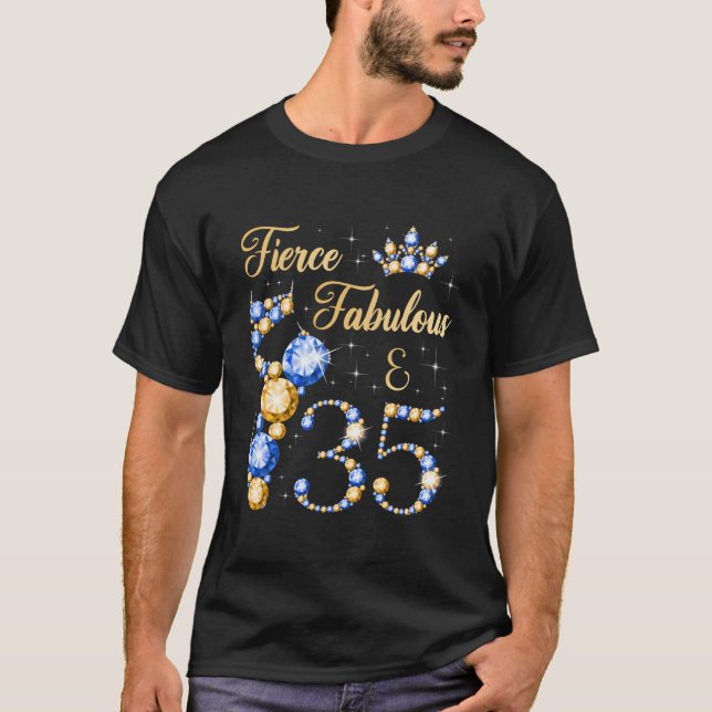 Fierce Fabulous 35 Years 35Th Ballerina Dancer T-Shirt (Front)