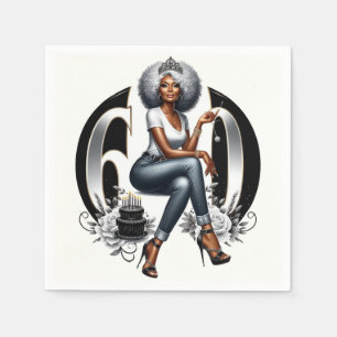 Fierce & Fabulous at 60 Napkin