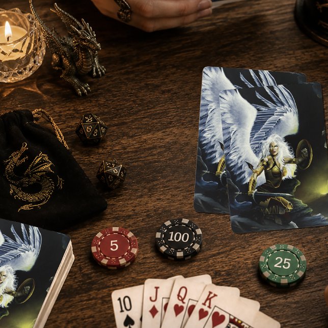 Fierce Fantasy Warrior Angel Sword Playing Cards (Creator Uploaded)