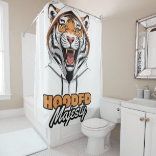Fierce Fashion   Urban Tiger Design Shower Curtain