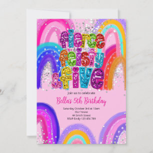 Fierce Feisty and Five 5th Birthday Invitation