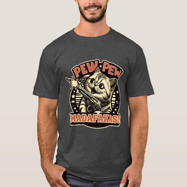 Fierce Feline Warrior Tee - Unleash Your Inner Cat (Front)