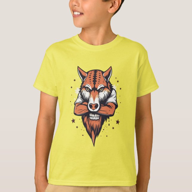 Fierce Fox Skull Fusion T-Shirt (Front)