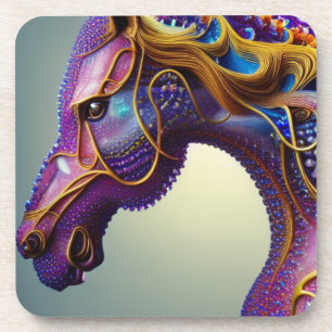 Fierce Fractural Gems Horse Head Coaster